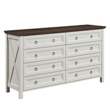 Farmhouse 8 Drawers Dresser Chests for Bedroom, Wood Rustic Tall Chest of Drawers, Dressers W2393P195501