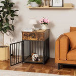 ZUN Dog Crate Furniture, Dog House, Decorative Dog Kennel with Drawer, Indoor Pet Crate End Table for W57868892