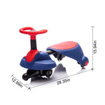 ZUN 6V Kids Ride On Electric Wiggle Car,Flashing & Shock absorbing PU Wheels For Effective Floor W1578P213378