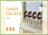 360 &degrotatable bar.Overall height 36 inches.Modern Echnology-Fabric Brown upholstered bar W1151P268914