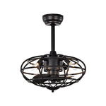 ZUN 18.1" Caged Ceiling Fan with Remote Control,Timer, 3 Speeds Indoor Ceiling Fan for Farmhouse, W1592P154185