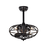 ZUN 18.1" Caged Ceiling Fan with Remote Control,Timer, 3 Speeds Indoor Ceiling Fan for Farmhouse, W1592P154185