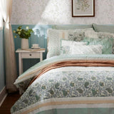 9 Piece Cotton Percale Comforter Set Aqua Queen B03596964