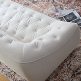 ZUN WKS10W White sofa with , durable fabric, solid wood frame, high density sponge filler W2085P154632