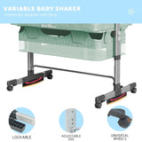 Baby Bassinet Bedside Sleeper Adjustable Portable Bed with Mosquito Nets,Green 14904342