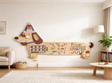 Dachshund-Shaped Wooden Wall Busy Board, Sensory Wall Panel for Toddlers, Educational Playroom Toy 83603788