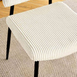 ZUN Modern Beige simple dining chair Fabric Upholstered Chairs home bedroom stool back dressing chair W210132720