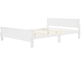 Queen Size Wood Platform Bed with Headboard and Wooden Slat Support WF289142AAK