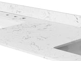 72"x 22" bathroom stone vanity top engineered color undermount ceramic sink and 3 faucet hole W1059P232320