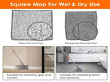 Extendable Wall & Baseboard Cleaning Mop, Wet Dry Multi Surface Mop with 180&deg Rotatable Head, 09652335