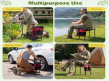 Black 2-in-1 Garden Folding Stool Kneeler, 300LBS Capacity & Built-in Tool Pouch, Comfortable EVA 65032449