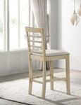 ZUN Beautiful Cream Color Counter Height 2Pc Dining Pub Height Chairs Upholstered Seat Dining Room B011P232908