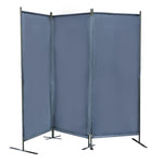 ZUN 6 Ft Modern Room Divider, 3-Panel Folding Privacy Screen w/ Metal Standing, Portable Wall Partition, W2181P154698