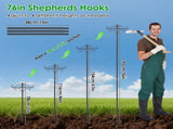 Shepherds Hook for Outdoor, 5-Prong Base Adjustable Height Garden Hook with Dual Sided Hooks, Sturdy 79891540