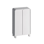 ZUN 45.28" H Cabinet, Bathroom Floor Cabinet with Glass Door and Shelves, Freestanding Display W757P205953