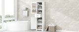 Tall Bathroom Storage Cabinet, Freestanding Storage Cabinet with Twos and Adjustable Shelves, N725P246463K