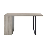 Grey Oak and Black 2- Shelf Dining Table B062P209315