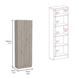 Multistorage Pantry Cabinet, Five Shelves, Double Door Cabinet -Light Gray B20092099