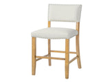 Barstools With rivet decoration set of 2 , wood Frame,fabric Sponge cushion and Upholstered N780P366607N