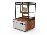 Cat Litter Box Enclosures with Cat Tree Tower, Cat Furniture ,Cat Cabinet W1687106558