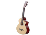 38 Inch Acoustic Guitar for Beginners, JF Body Shape, Basswood Folk Guitar in Natural Wood Color, 02541894