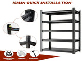 5-Tier Adjustable Storage Shelves for Garage, Capable of Holding 2000LBS - Heavy-Duty Metal Utility 72884400