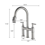 Pull Down Double Handle Kitchen Faucet 98917656