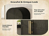 () Wardrobe with 2 Doors 1 Drawer and Rounded Top Design Particleboard 69144391