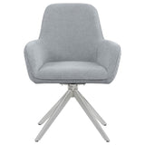 Light Grey and Chrome Flare Arm Side Chair B062P153684
