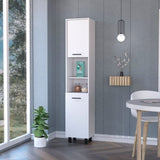 Sheffield 2-Door Pantry Cabinet, with Two 2-Cabinet Spaces and Two Open Shelves B128P148808