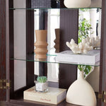 ZUN Lighted Glass Curio Display Cabinet,Display Cabinet,Glass Storage Cabinet Glass Wine cabinet Wood W2275P199810