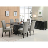 Grey and Black Upholestered Dining Chair B062P153688