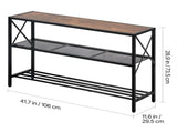Slimline Console Sofa Stand, 41.7 inches Couch-Back Table, Triple-Layered Long Foyer Table and 61504677