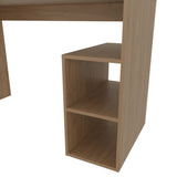 ZUN Sanders Computer Desk in Melamine with Open Storage, Natural Oak B128P263728