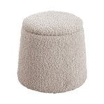 ZUN Round Storage Ottoman B035P265996