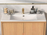 30x18 inch rectangular single hole bathroom resin sink, vanity top sink only, white WF311024AAA