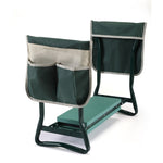 ZUN Outdoor 2-in-1 Garden Stool and Kneeler, Garden Bench with Tool Bags, Kneeling Pad, Gift for Parent, W2181P155115