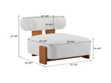 27.25" Modern Boucle Lounge Chair with Solid Wood Frame and Rolled Backrest, Soft and Durable Boucle N767P354792W