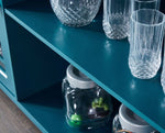 ZUN 60" Sideboard Buffet Table with 2 Doors, Storage Cabinet with Adjustable Shelves, Teal GSI211203