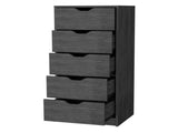 Smokey Oak 5 Narrow Drawer Dresser B062P175164