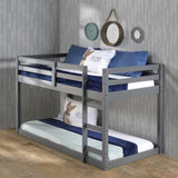 Grey Twin Loft Bed with Ladder B062P189210