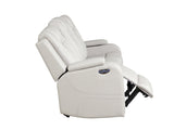 BENZ LED & Power Reclining Sofa Made With Faux Leather in Ice 659436286627