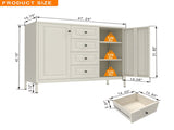 40.16'' Storage Sideboard Buffet Cabinet, Freestanding Accent Cabinet with 4 Drawers & 2 Doors, W3387P487623