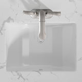 Bathroom Sink Rectangle Deep Bowl Pure White Porcelain Ceramic Lavatory Vanity Sink Basin with W122552094