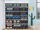 12-Tier Portable 72 Pair Shoe Rack Organizer 36 Grids Tower Shelf Storage Cabinet Stand Expandable 01594525