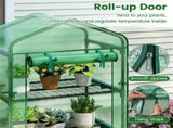 Green 5-Tier Mini Greenhouse with PE Grid Cover, Tool-Free Assembly Portable Grow Tent for Indoor 52136707