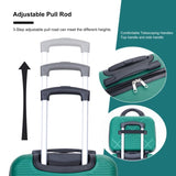4-piece ABS lightweight suitcase, 14 inch makeup box, aircraft wheels DARK GREEN W284P149256