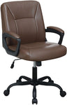 ZUN Relax Cushioned Office Chair 1pc Brown Color Upholstered Seat back Adjustable Chair Comfort HS00F1681-ID-AHD