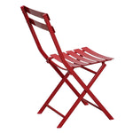 ZUN 3 Piece Patio Bistro Set of Foldable Square Table and Chairs, Red W1586P143186