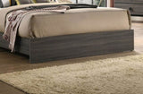 Contemporary 1pc King Size Bed Bedroom Furniture Tufted Design Headboard Rubberwood 1pc Bedframe B011P236789
